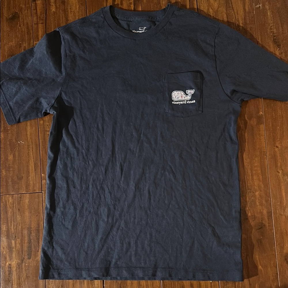 Vineyard Vines Navy Short Sleeve Pocket Tee Youth Medium